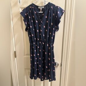 Alice Blue Navy Blouse with Pink Balloon Pattern